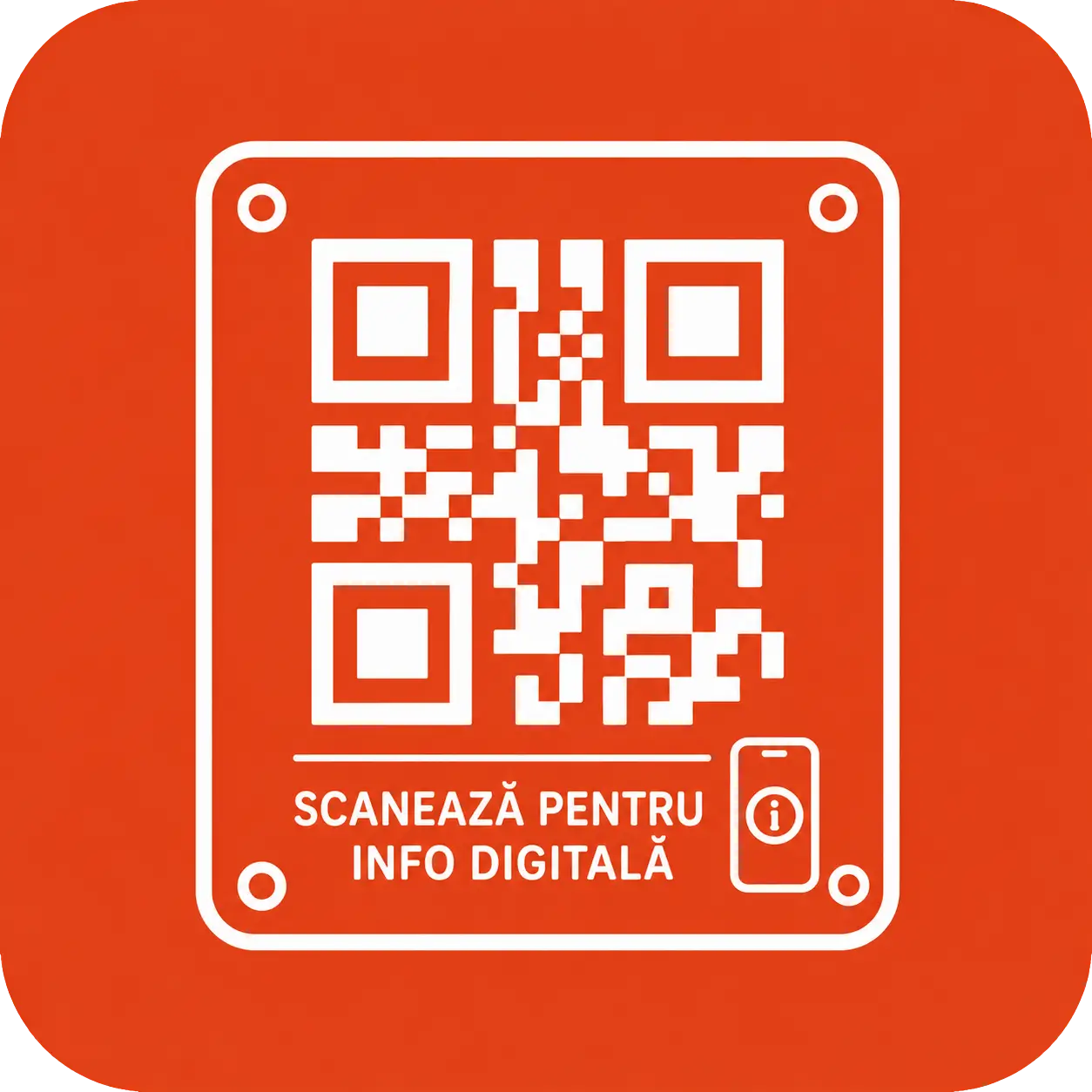 Plăcuță QR pentru info digitală