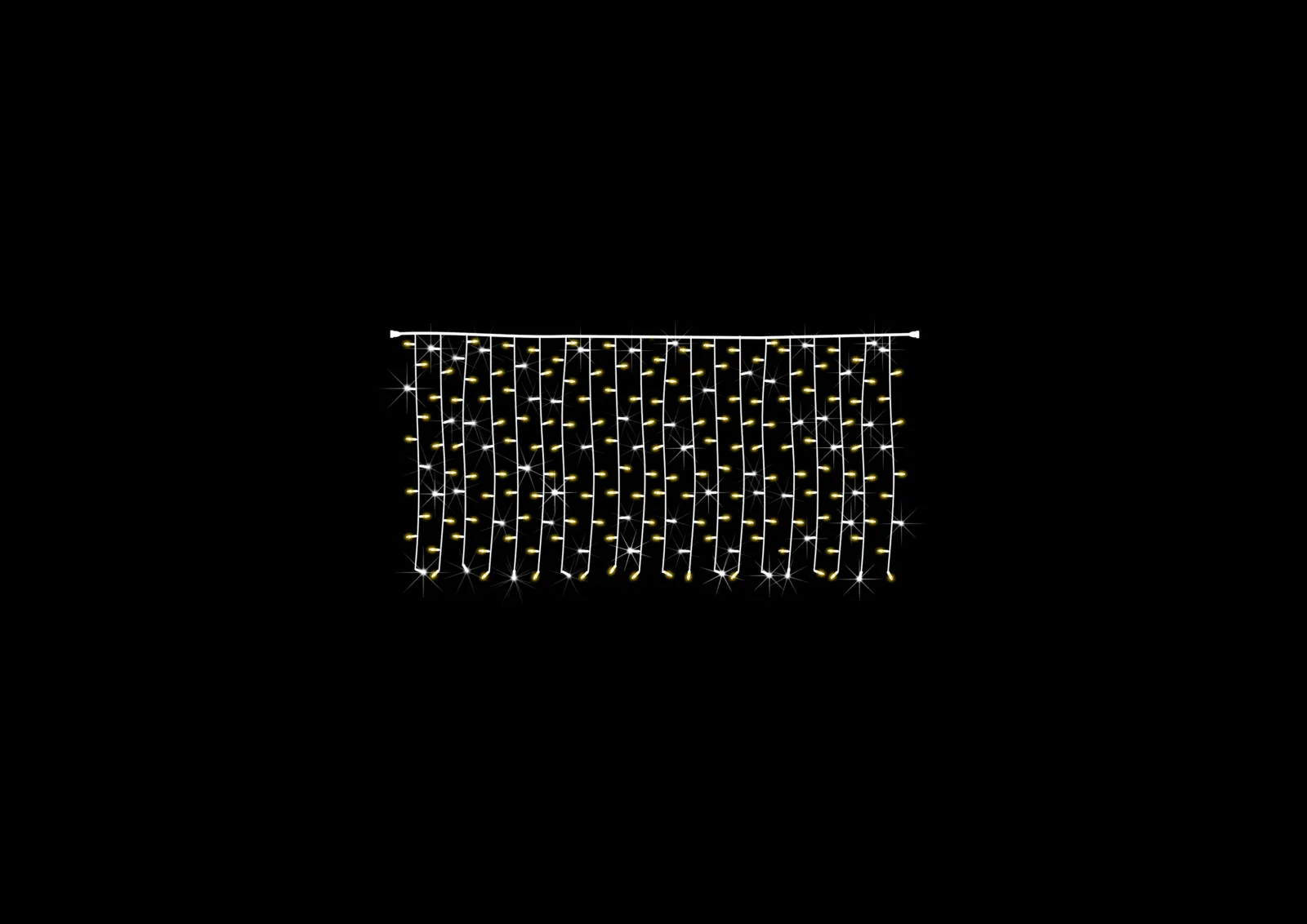 Ghirlande Perdea Bicolor Profesională 1 mH x 2 mL
