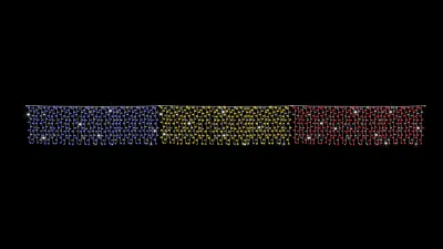 Ghirlandă Perdea Tricolor Profesională 1 mH x 9 mL