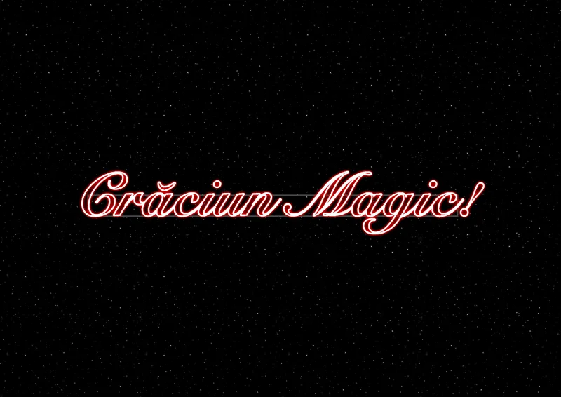 Inscripție LED: Crăciun Magic!