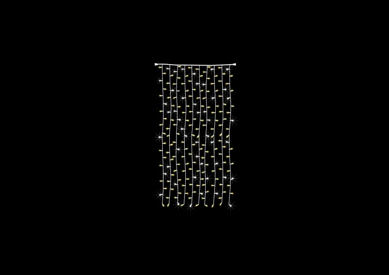 Ghirlandă Perdea Bicolor Profesională 2 mH x 1 mL